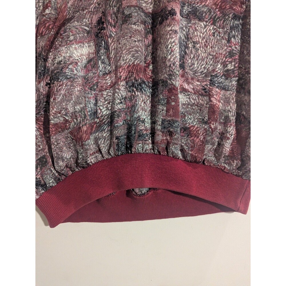 Vintage 80s Alan Stuart Banded Bottom Shirt | Abstract Geometric | Size Small - Picture 3 of 8